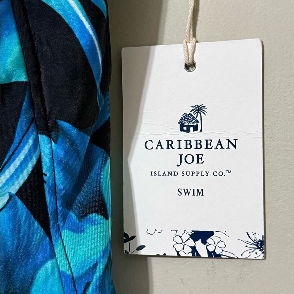 Caribbean Joe Island Supply Co. women’s size 16 floral swim top tankini padded - Picture 4 of 12